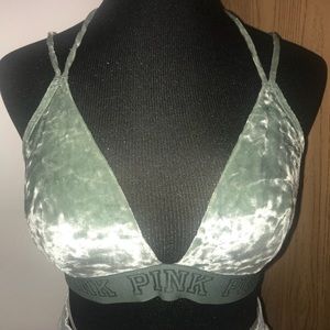 Velvet triangle Bralette